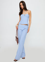 Sofea Halter Top Blue Stripe