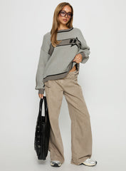 Star Track Graphic Jumper Grey