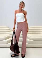 Next To Me Lounge Pant Red / White Stripe
