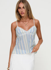 Lunya Top Blue Stripe